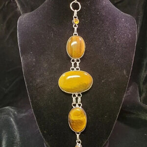 0111. Beautiful! 😍 Solid Sterling Silver and Lucious Tiger Eye for your Wrist!